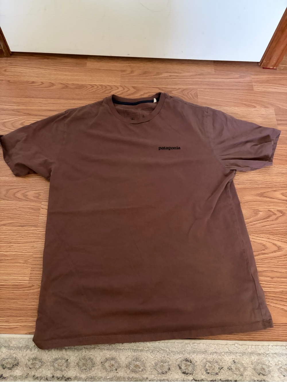 Patagonia Brown Crewneck Logo Tee